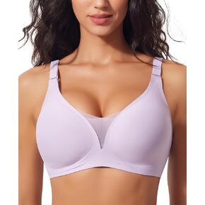 Wireless Bras for Women No Underwire Push Up Supportive Seamless Bra Full Coverage Comfort Bra Mesh Padded Bralette