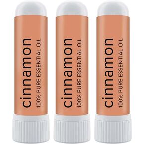 MOXE Cinnamon Essential Oil Nasal Inhaler, Therapeutic No-Mess Aromatherapy, 100% Pure and Undiluted, Stimulates Focus & Concentration, Relieves Tension, Uplifting & Relaxing Sensations, Made in USA