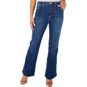 Democracy Womens 32 in. Ab-Tech Bootcut Jeans 6 Blue