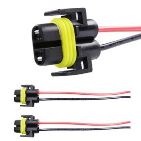 H11 H8 881 880 Female Adapter Wiring Harness Socket Connector for Headlight or Fog Light 2pcs