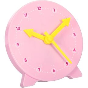 PATIKIL 4 inch Teaching Clock, Learn Clock Learning Tell Time Analog Clock Demonstration Clock 24 Hour 3 Pointers Geared Movement for Classroom Teacher, Blue