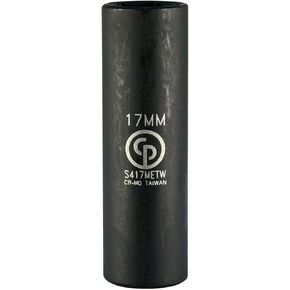 Chicago Pneumatic S417MTW - 1/2 Inch Square Drive, 17 mm, Extra Thin Wall, Deep, 6 Point, Impact Socket