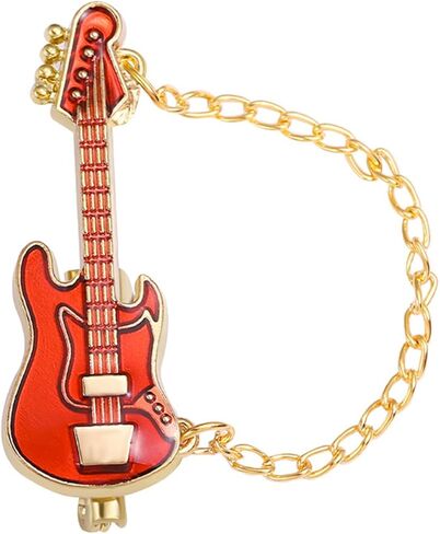 Guitar Tassel Chain Brooch Pin Cute Enamel Musical Instrument Badges on Backpack Guitar Brooches Badges Pins Present Gifts Accessories Brooch in Kuwait