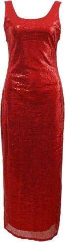 Xintianji Women's Open Back Sequin Dress Sparkly Bodycon Party Club Glitter Split Maxi Dress in Saudi Arabia