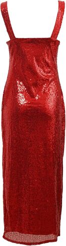 Xintianji Women's Open Back Sequin Dress Sparkly Bodycon Party Club Glitter Split Maxi Dress in Saudi Arabia