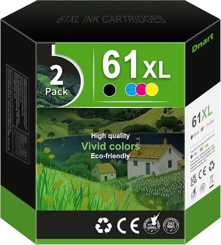 Printer Ink 67 for HP 67 Ink Cartridges Black/Color Combo Pack Replacement for HP Ink 67 67XL with HP Deskjet 2755e 2700e 2752e 4155e 4100 Envy 6000 6055e 6455e 6400 Printer (2 Pack) in Saudi Arabia