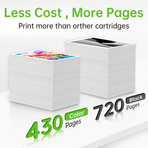 Printer Ink 67 for HP 67 Ink Cartridges Black/Color Combo Pack Replacement for HP Ink 67 67XL with HP Deskjet 2755e 2700e 2752e 4155e 4100 Envy 6000 6055e 6455e 6400 Printer (2 Pack) in Saudi Arabia