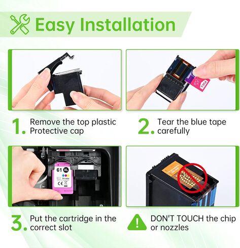 Printer Ink 67 for HP 67 Ink Cartridges Black/Color Combo Pack Replacement for HP Ink 67 67XL with HP Deskjet 2755e 2700e 2752e 4155e 4100 Envy 6000 6055e 6455e 6400 Printer (2 Pack) in Saudi Arabia
