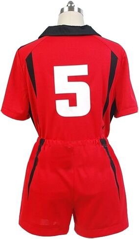 Nekoma High School Cosplay Costume Volleyball Uniform Jersey Red in Saudi Arabia