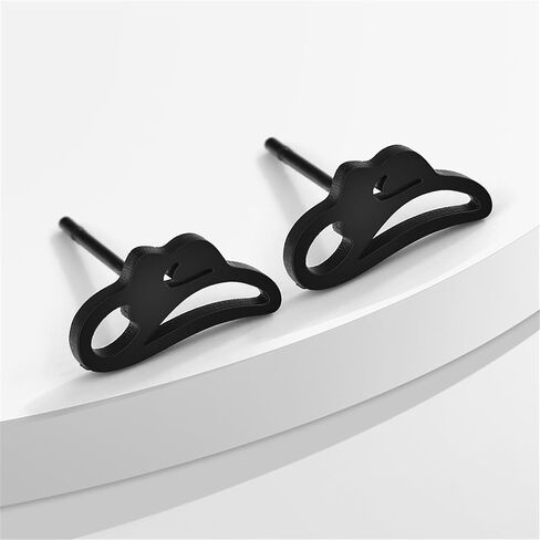 Dreuyet 4 Pairs Western Boots and Hat Stud Earrings for Women Tiny Asymmetric Cowboy Cowgirl Boot Hat Earrings Stainless Steel Minimalist High Polished Western Jewelry in Saudi Arabia