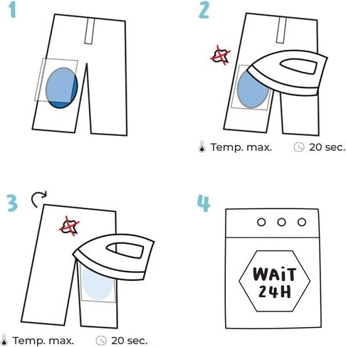 6 قطع من رقع الركبة باللون الاسود. وسادات حديدية لحماية ملابسك وإصلاح البنطلونات والسترات والسترات والقمصان. 16 × 10 سم. RP7 in Kuwait