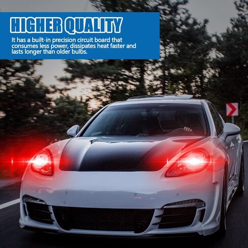 10PCS Car Interior LED Light Bulb, T10 5050 5SMD LED Car Bulb Kit, Super Bright Automotive Led Replacement Bulbs for Car Interior Dome Map Door Light License Plate Light DC 12V (Red) in Saudi Arabia