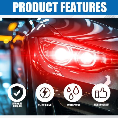 10PCS Car Interior LED Light Bulb, T10 5050 5SMD LED Car Bulb Kit, Super Bright Automotive Led Replacement Bulbs for Car Interior Dome Map Door Light License Plate Light DC 12V (Red) in Saudi Arabia