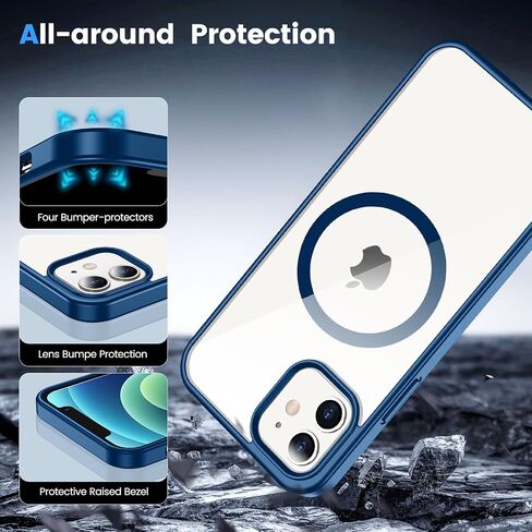 Temdan for iPhone 11 Case Clear, [Compatible with Magsafe][Anti-Yellowing][Military-Grade Protection] Shockproof Slim Phone Case for iPhone 11 6.1 inch, Clear in Kuwait