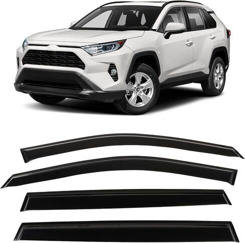 4PCS Window Visors Deflectors Vent Guards Sun Wind Rain Shield fit for 2015-2022 2023 F150 Super Crew Cab Window Visors in Saudi Arabia
