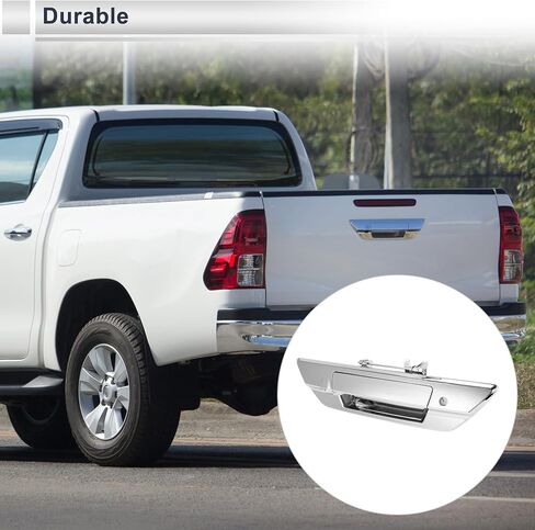 Car Rear Exterior Door Tailgate Handles for Toyota Hilux Revo 2015-2021 Durable Tailgate Replacement Handle No.690900K110 ABS Metal Silver Tone 1 Pc in Saudi Arabia