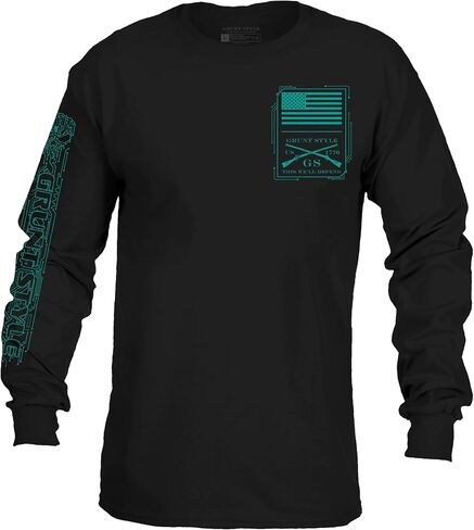 Grunt Style Circuit Skull Men's Long Sleeve T-Shirt in Saudi Arabia