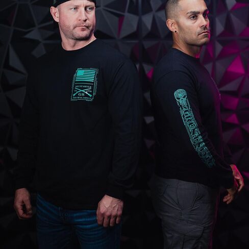 Grunt Style Circuit Skull Men's Long Sleeve T-Shirt in Saudi Arabia