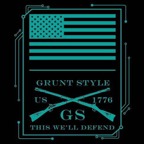Grunt Style Circuit Skull Men's Long Sleeve T-Shirt in Saudi Arabia