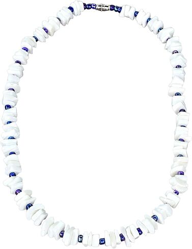 BlueRica Puka Chip Shells Necklace with Glass Beads Spacers in Saudi Arabia