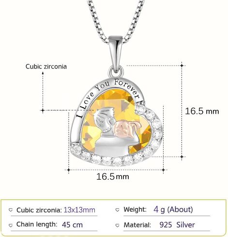 Father Daughter Necklace Dad Birthday Gifts from Daughter 925 Sterling Silver Love Heart Birthstone Necklace I Love You Forever Gifts for Sister from Brother Necklace Jewelry Anniversary to My Daughter for Mother's Day in Kuwait