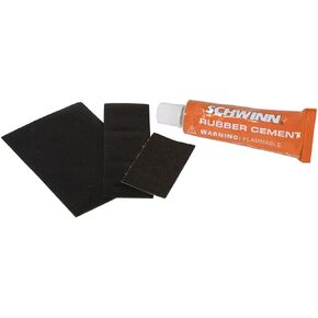 Schwinn Bike Tube Patch Kit, Rubber Cement Tube, Rubber Patch, and Scuffer