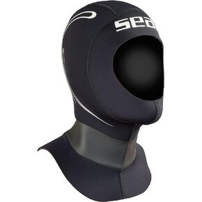 Seac Tekno, 5mm Neoprene Hood for Diving Suit with Air Release Valve Vent System, for Men and Women