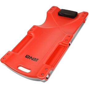 DNA MOTORING TOOLS-00201 36" L X 17" W x 4.25" H Vehicle Repair Low Profile Automotive Creeper w/Padded Headrest, Red