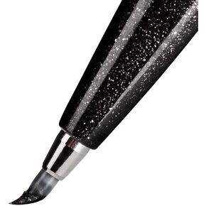Pentel Fude Touch Sign Pen، رمادي، قلم لباد مثل ضربة الفرشاة (SES15C-N)