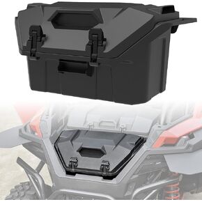 SAUTVS UTV Rear Cargo Box for RZR PRO, Poly Water Resistant 42 QT Rear Cargo Storage Box for Polaris RZR Turbo R/PRO XP 4 LE 2020-2024 Accessories, Replacement OEM #2883752