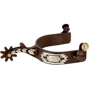 Weaver Leather Men's Spur with Engraved German Silver Trim