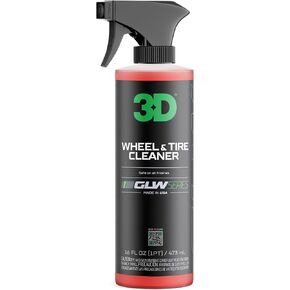 3D Wheel and Tire Cleaner, GLW Series | Ultimate Deep Clean | All-in-One Wheel & Tire Cleaner Removes Dirt, Grime, Brake Dust, Tire Browning | Safe on All Wheels | DIY Car Detailing | 64 oz
