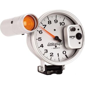 Auto Meter Autogage by AutoMeter 5 in. Pedestal Mount Tachometer, 0-10,000 RPM with Large External Shift Light 233911