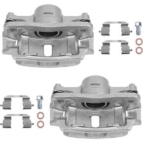 Autoround Front Disc Brake Caliper Assembly with Bracket fit for Honda Civic 1996-2011/ Insight 2010-2014, Acura EL 1997-2000, Both Driver Passenger Side, Replacement # 19B1832 19B1833