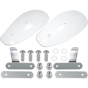 Motoforti 1 Pair Motorcycle 10mm Hole Diameter Handlebar Handguard Hand Guards Windshield Deflectors Protector for Harley for Honda for Yamaha Smoked Color