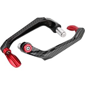 BiSbaL Universal 7/8in 22mm CNC الألومنيوم المقود الفرامل رافعة اليد حامي الحرس للدراجات النارية، الدراجات النارية، الدراجات البخارية، السيارات الكهربائية، الدراجات الجبلية (أحمر) in Kuwait