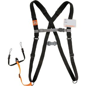 Ergodyne Squids 3138 Barcode Scanner Padded Harness, Tethering Lanyard for Bar Code Scanners, Breakaway Design , Black , Small