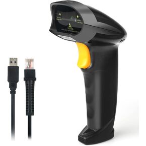 Handheld USB Barcode Scanner Wired 1D Bar Code Reader with USB Cable for Supermarket, Convenience Store, Warehouse (USB 1D)