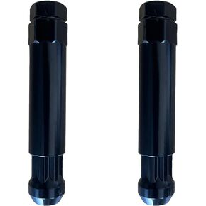 24PCS M14 x 1.5 Black Lug Nuts, with 1 Spline Tuner, Compatible with 1999-2019 Chevy Silverado Suburban Tahoe 99-22 GMC Sierra Ford 15-17 F-150 03-16 F-250 F-350 2012-2022 Ram 1500 2500