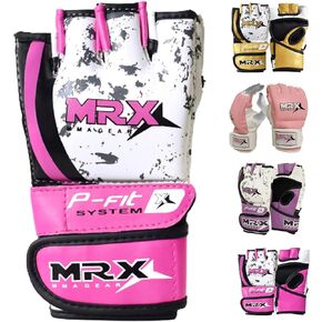 قفازات ملاكمة MRX MMA للرجال والنساء | قفازات الكيك بوكسينغ مع قفازات تصارع النخيل المفتوحة لحقيبة اللكم | قفاز الملاكمة التايلاندية MMA