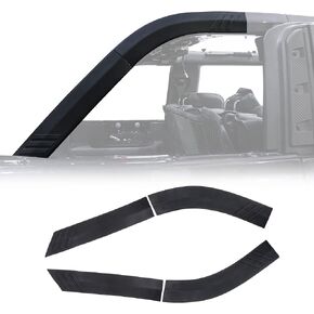 RERPRO D-Pillar Roll Bar Padding Protector Cover Compatible with 2021 2022 2023 2024 New Ford Bronco 4 Door Roll Cage Edge Paint Protection Guard Prevent Scratching Exterior Accessories 4 Pack