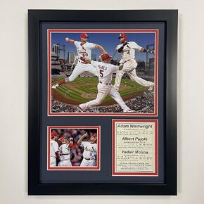 St. Louis Cardinals | The Big 3 | Molina - Wainwright - Pujols | 12"x15" Framed Photo Collage