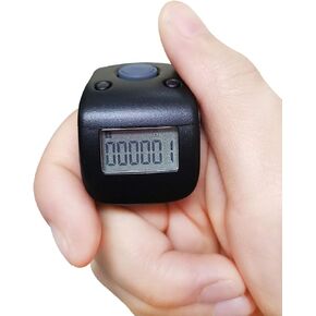 Arvakr Rechargeable Silent Finger Counter 6 Channels Digital Tasbih Tally Clicker with LED for Prayer Knitting Sports Gift