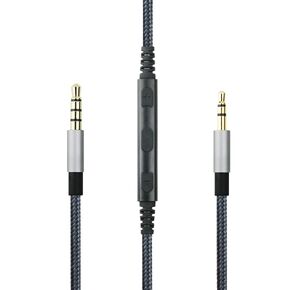 NewFantasia 3.5mm to 2.5mm Male Audio Cable for JBL Tune 710BT, 600BTNC, Live 660NC, 460NC, E45BT E55BT E65BTNC Headphone, Remote Volume Control Mic for iPhone