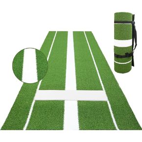 Umisu Softball Pitching Mat 10' x 3',Portable Softball Pitching Rubber Mound,Softball Pitching Aids for Indoor Outdoor Pitching Practice by Softball with Pitching Pad Anti-Fade Anti-Slip Pitch-Green in Kuwait