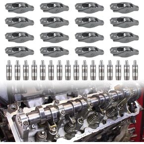 tuhaowa 53020742AC Rocker Arm and 53021077 Valve lifter kit Replacement for 2011-2013 Dodge Ram 1500 Dakota Durango Nitro Jeep Grand Cherokee Liberty Commander 3.7L 4.7L 16 PCS