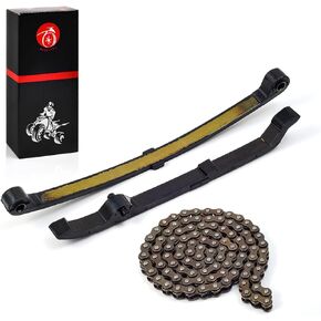 MOTO1988 Cam Timing Chain 25H-100L and Guide for HONDA for XL200R XR185 XR200 XL185S ATC185S ATC200 14500-427-000 14550-427-000 14401-958-003