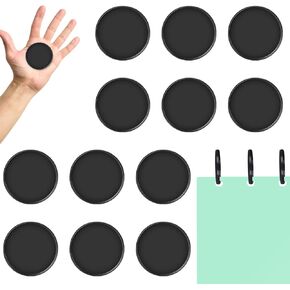 12 Pieces 2 Inch Discbound Expansion Discs Large Black Discs Binder Rings Plastic Expander Discs Book Binding Discs for DIY Notebooks and Planner Scrapbooking Supplies (Black)