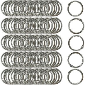 Clipco Book Rings Small 1-Inch Nickel Plated Metal (100-Pack)