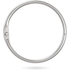 KTOJOY 2 Inch (38 Pack) Loose Leaf Binder Rings, Nickel Plated Steel Binder Rings,Keychain Key Rings, Metal Book Rings,Silver, for School, Home, or Office